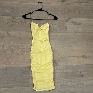 Yellow midi dress